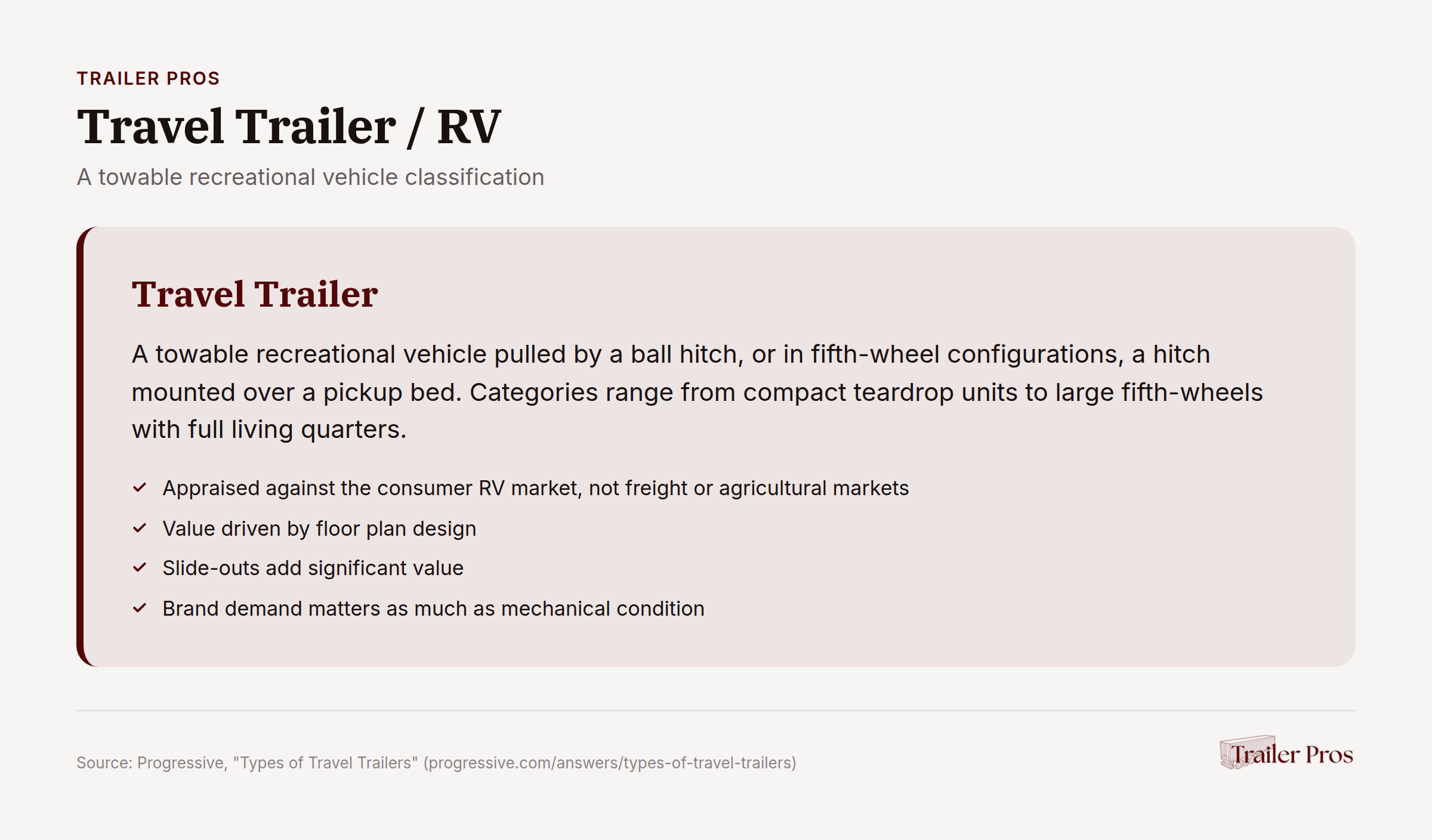 Travel trailer with hitch connection for towing