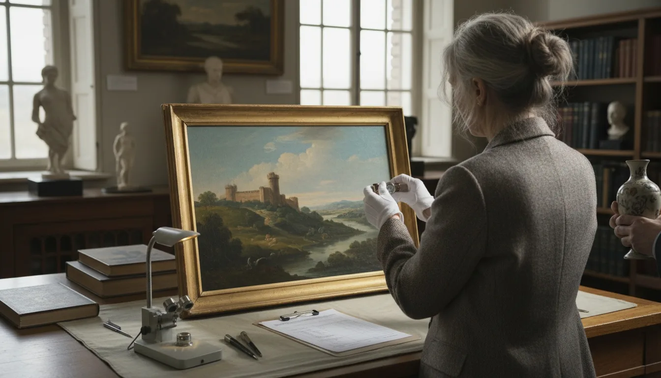 Professional donation appraisers reviewing and documenting charitable items