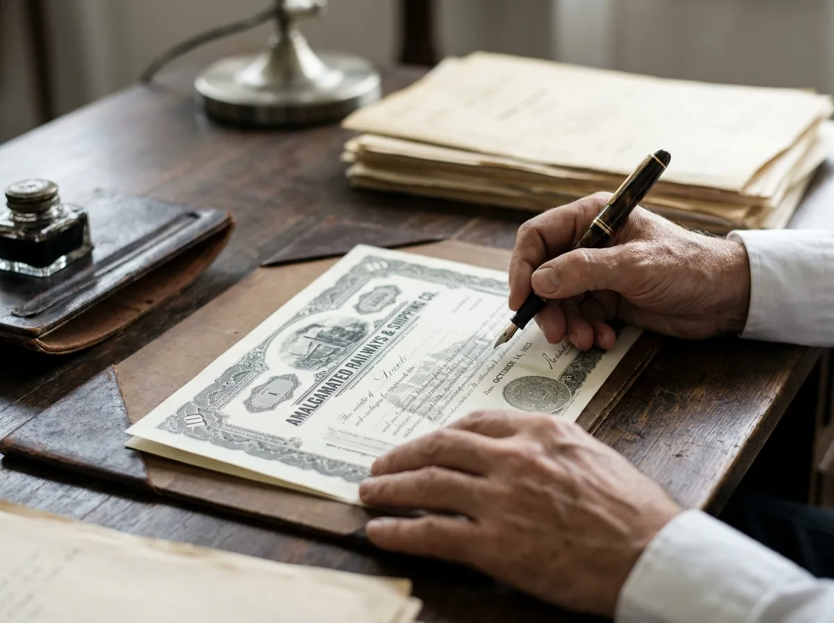 Capitalization table and private stock certificate documents